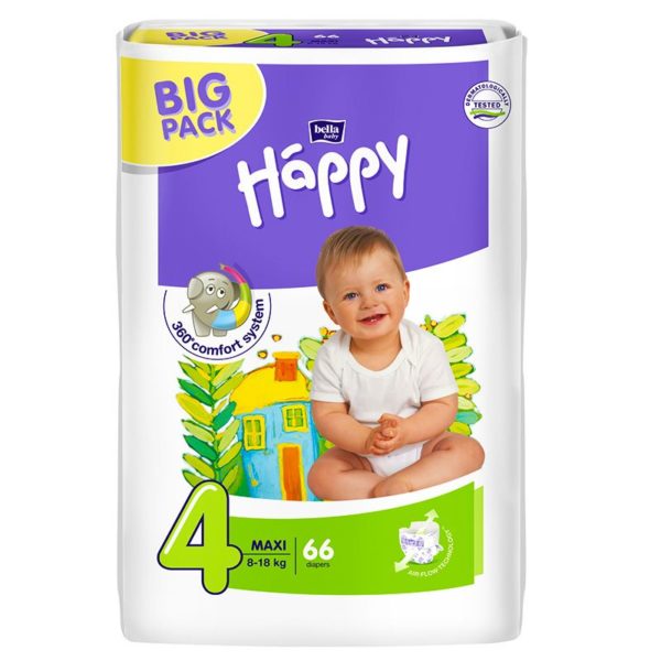 Bella Baby Happy pelenka Big Pack 4 Maxi (8-18 kg) 66 db