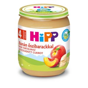 HiPP Bio Banán őszibarackkal 125 g 4 hó+