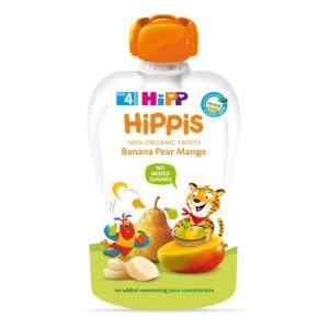 Hipp Hippis Bio Banán-körte-mangó 100 % gyümölcs 100 g 4 hó+