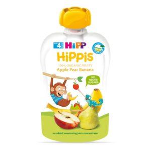 Hipp Hippis Bio alma-körte-banán 100 % gyümölcs 100 g 4 hó+