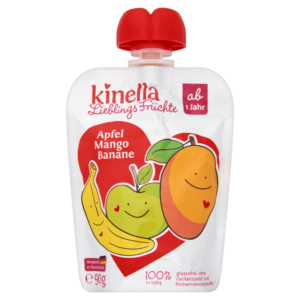 Kinella 100% gyümölcs alma-mangó-banán püré 12 hó+ 90 g