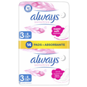 Always Ultra Sensitive Night Egészségügyi betét 3-as méret 14 db