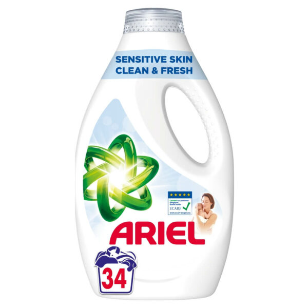 Ariel Sensitive Folyékony mosószer 1700 ml 34 mosás