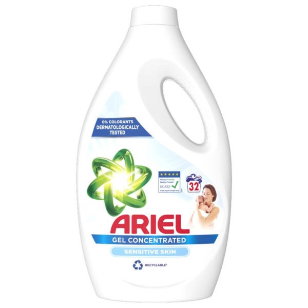 Ariel Sensitive Folyékony mosószer 1760 ml 32 mosás