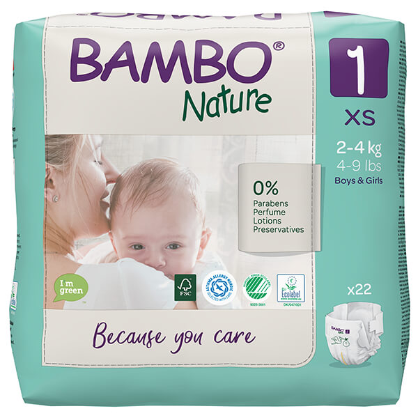 Bambo Nature Öko Nadrágpelenka 1 Newborn (2-4 kg) 22 db