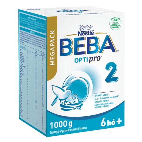 BEBA OPTIpro 2 Tejalapú anyatej-kiegészítő tápszer 1000 g 6 hó+