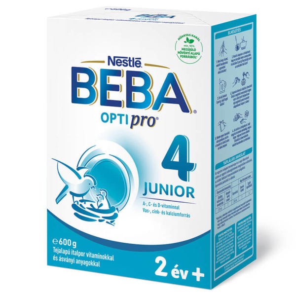 Beba OptiPro 4 Junior Tejalapú italpor vitaminokkal és ásványi anyagokkal 24 hó+ 600 g