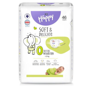 Bella Happy Soft & Delicate Nadrágpelenka 0-ás méret 2 kg súly alatti koraszülött babáknak 46 db