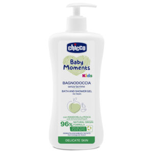 Chicco Baby Moments Kids Tusfürdő gél mandula és őszibarack kivonattal 500 ml