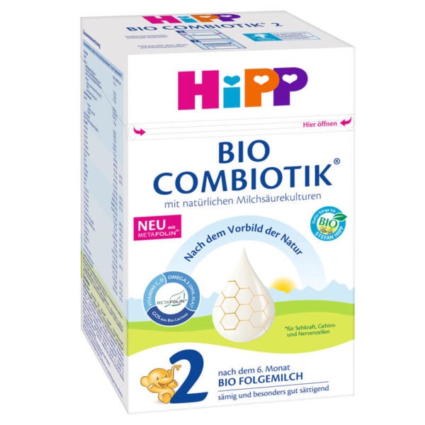 HiPP 2 Bio Combiotik Tejalapú Anyatej kiegészítő tápszer 6 hónapos kortól 600 g