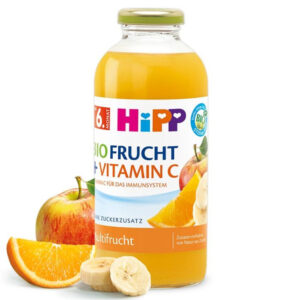 HiPP Bio Alma-banán-narancs gyümölcsnektár C-vitaminnal 500 ml 6 hó+