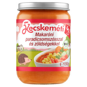 Kecskeméti Bio Makaróni paradicsomszósszal és zöldséggel 190 g 5 hó+