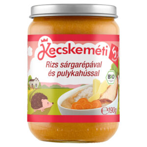 Kecskeméti Bio Rizs sárgarépával és pulykahússal 190 g 5 hó+