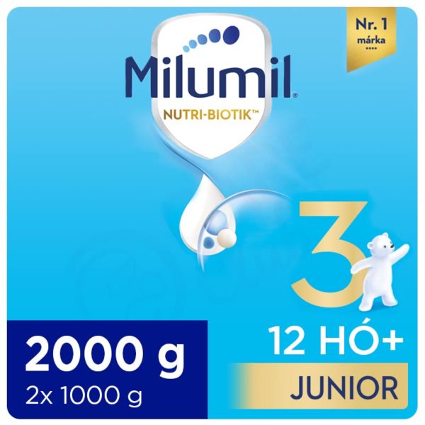 Milumil 3 Junior tejalapú anyatej-kiegészítő tápszer 12. hó+ 2x 1000 g