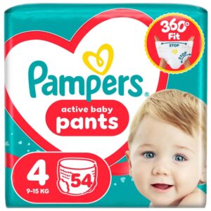 Pampers Active Baby Pants Bugyipelenka 4-es meret (9-15 kg) 54 db - Jumbo Pack