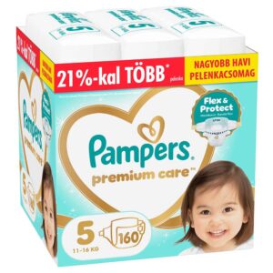Pampers Premium Care Nadrágpelenka 5-ös méret (11-15 kg) 160 db - Havi pelenkacsomag+