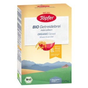 Töpfer Bio Organic Teljes kiőrlésű zabpép 6 hó+ 175 g