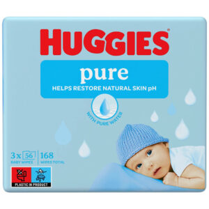 HUGGIES Pure Nedves Törlőkendő 3x 56 db (168 db)