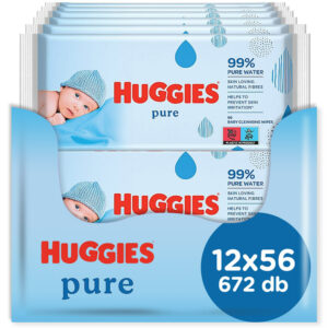 HUGGIES Pure Törlőkendő 12x 56 db (672 db)