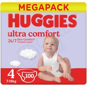 HUGGIES Ultra Comfort Nadrágpelenka 4 Maxi 100 db (7-18 kg)