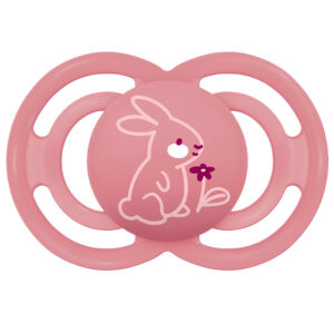 MAM Perfect Fogbarát szilikon cumi sterilizáló dobozban 6 hó+ (rózsaszín, nyuszi)