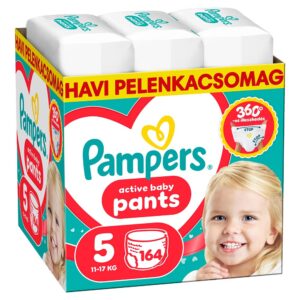 Pampers Active Baby Pants Bugyipelenka 5-os meret (11-17 kg) 164 db - Havi pelenkacsomag+