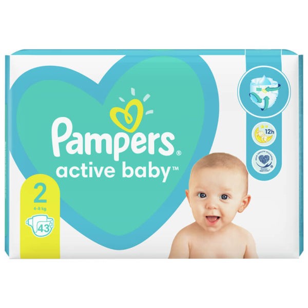 Pampers Active Baby Nadrágpelenka 2-es méret (4-8 kg) 43 db
