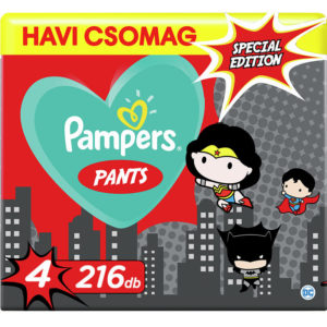 Pampers Pants Special Edition Bugyipelenka 4-es méret (9-15 kg) 216 db - Havi csomag
