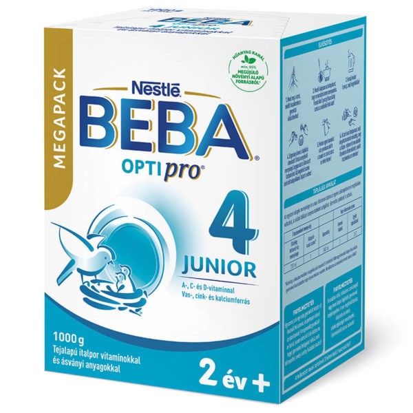 Beba OPTIpro 4 Junior Tejalapú italpor vitaminokkal és ásványi anyagokkal 24 hó+ 1000 g