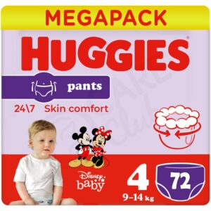 Huggies Pants Bugyipelenka 4 (9-14 kg) 72 db – Megapack