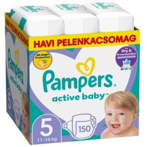 Pampers Active Baby Nadrágpelenka 5-ös méret 150 db (11-16 kg) - Havi pelenkacsomag