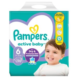 Pampers Active Baby Nadrágpelenka 6-os méret (13-18 kg) 56 db – Giant Pack