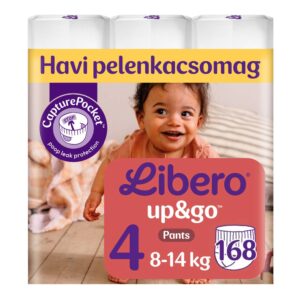 Libero Up&Go Bugyipelenka 4-es méret (8-14 kg) 168 db – Havi csomag