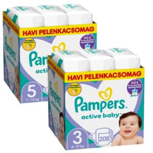 Pampers Active Baby Nadrágpelenka - Havi pelenkacsomag - 2 doboz (minden méret)