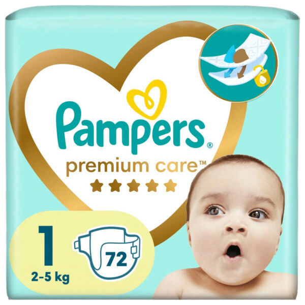 Pampers Premium Care Nadrágpelenka 1-es méret (2-5 kg) 72 db 2023