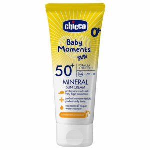 Chicco Baby Moments Mineral Sun Napozó krém ásványi összetevőkkel SPF50+ 0m+ 75ml