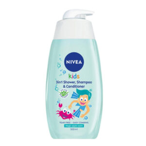 Nivea Kids Tusfürdő sampon és balzsam 3in1 fiúknak 500 ml (nyomófejjel)