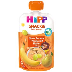 HiPP Bio Snackie Körte-banán-szőlő zabbal 120 g 12 hó+