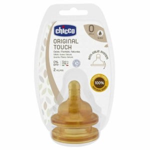 Chicco Original Touch latex etetőcumi lassú átfolyású 0 hó+ (2 db)