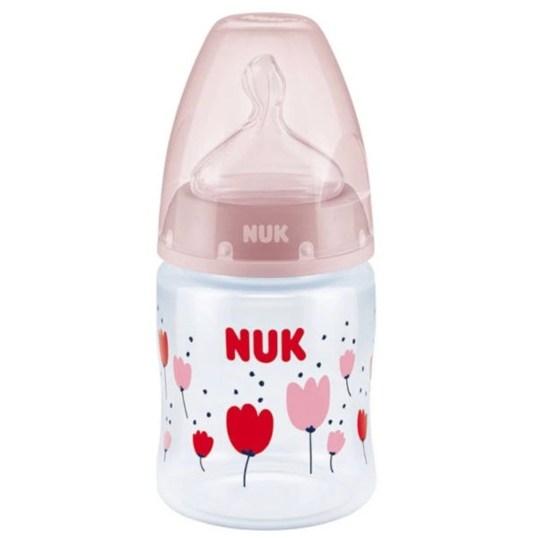 NUK First Choice Plus hőfokjelzős cumisüveg 150 ml 0-6 hó rózsaszín