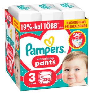 Pampers Active Baby Pants Bugyipelenka 3-as méret (6-11 kg) 210 db - Havi pelenkacsomag+