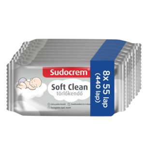 Sudocrem soft clean Puha nedves törlőkendő 8x 55 db (440 db)
