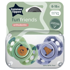 Tommee Tippee Fun Friends Játszócumi 6-18 hó 2 db (zöld, kék)