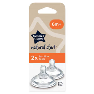 Tommee Tippee Natural Start Gyors átfolyású etetőcumi 6 hó+ (2 db)
