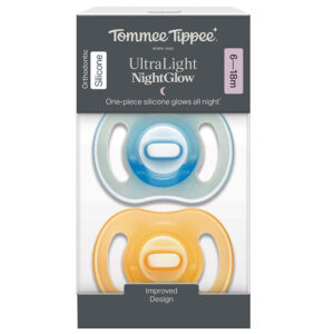 Tommee Tippee UltraLight NightGlow Éjszakai cumi sterilizáló tokkal 6-18 hó (2 db)
