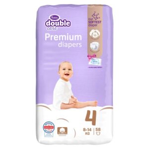 Violeta Double Care Cotton Nadrágpelenka valódi pamuttal 4 (8-14 kg) 58 db +20 db törlőkendő
