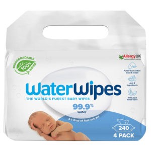 WaterWipes Biológiailag lebomló nedves törlőkendő 4x 60 db (240 db)