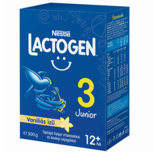 Lactogen 3 Vaníliás ízű Junior tejalapú italpor vitaminokkal és ásványi anyagokkal 12 hó+ 500 g