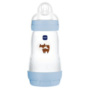 MAM Anti-Colic Matt cumisüveg 260 ml 2 hó+ (kék, róka)