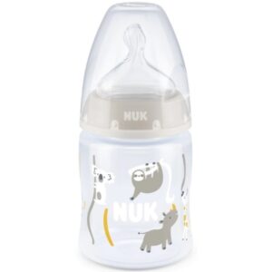 NUK First Choice Plus Hőfokjelzős cumisüveg 150 ml 0-6 hó szürke
